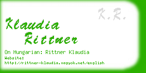 klaudia rittner business card